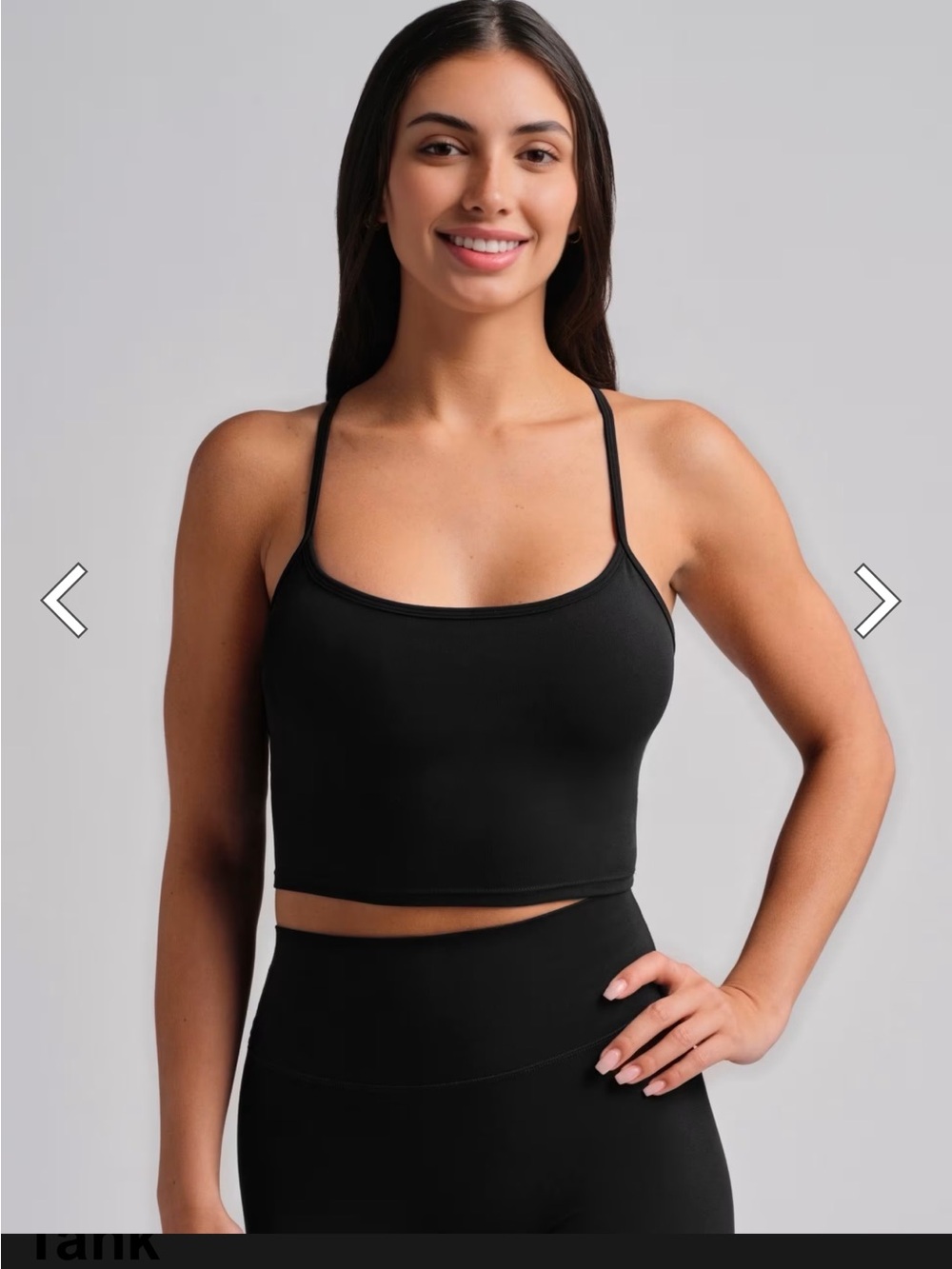 ComfrtCore NWOT Strappy Crop Tank XL onyx Black comfrt comfort
